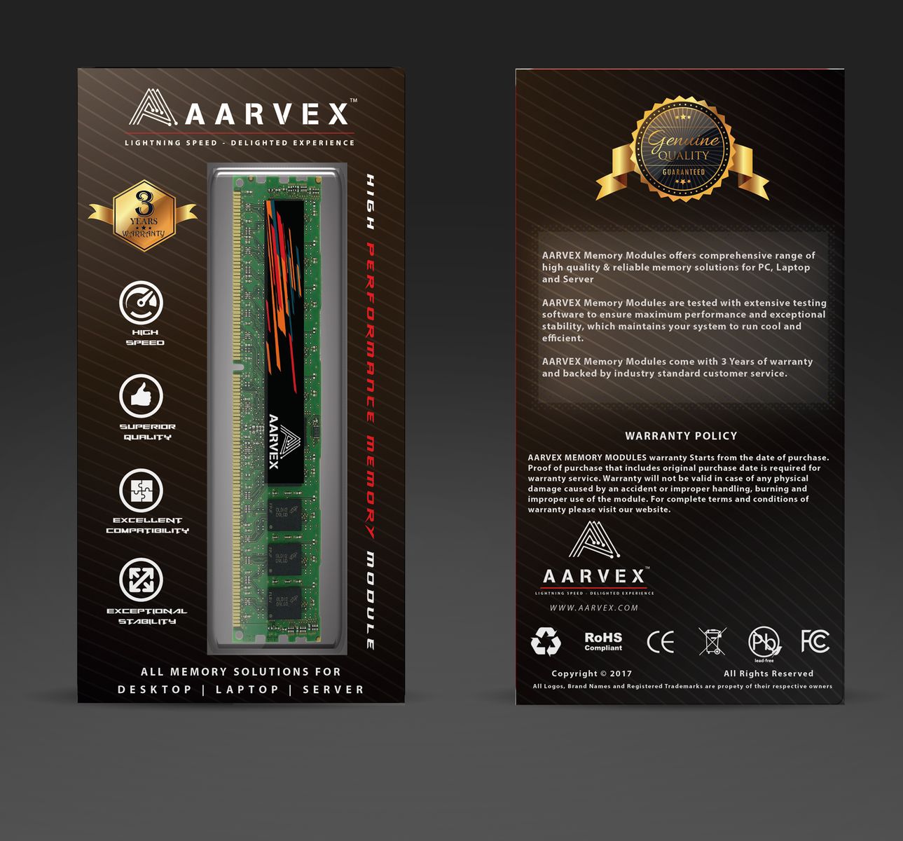 Aarvex RAM Packaging Design 2